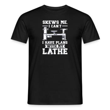 Turning Wood Lathe Lathe - Men's T-Shirt - black - Front - AI Model Male 178 light (178cm)