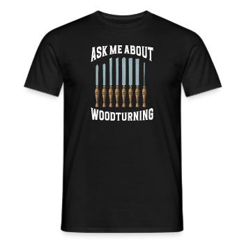 Turning Wood Lathe Lathe - Men's T-Shirt - black - Front - AI Model Male 178 light (178cm)