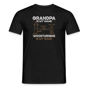 Woodturning Woodturning Wood Lathe Lathe - Men's T-Shirt - black - Front - AI Model Male 178 light (178cm)