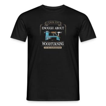 Turning Wood Lathe Lathe - Men's T-Shirt - black - Front - AI Model Male 178 light (178cm)