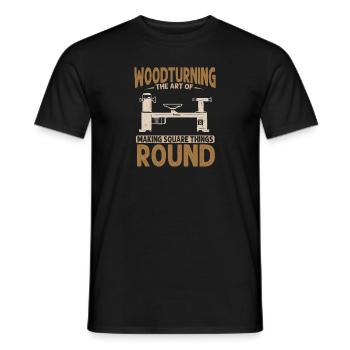 Woodturning Woodturning Wood Lathe Lathe - Men's T-Shirt - black - Front - AI Model Male 178 light (178cm)
