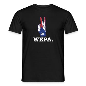 Proud Puerto Rican Latino Pride Latina Wepa - Männer T-Shirt - Schwarz - Vorne - AI Model Male 178 light (178cm)