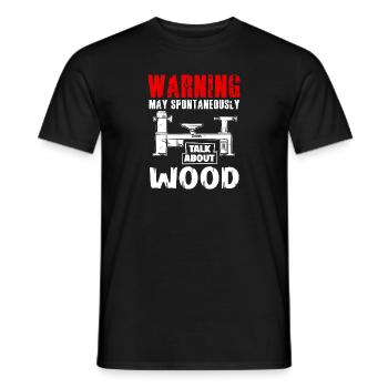 Woodturning Woodturning Wood Lathe Lathe - Men's T-Shirt - black - Front - AI Model Male 178 light (178cm)
