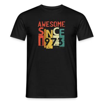 Genial seit 1973 50. Geburtstag Retro-Klassiker - Männer T-Shirt - Schwarz - Vorne - AI Model Male 178 light (178cm)