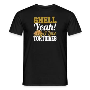 Turtle Reptile Cute Shell yes I Love Tortoises - Men's T-Shirt - black - Front - AI Model Male 178 light (178cm)