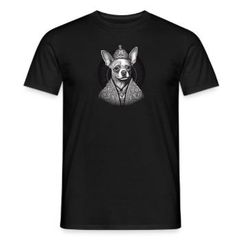 Chihuahua - Chien Pape Église Prêtre Catholique - T-shirt homme - noir - Devant - AI Model Male 178 light (178cm)