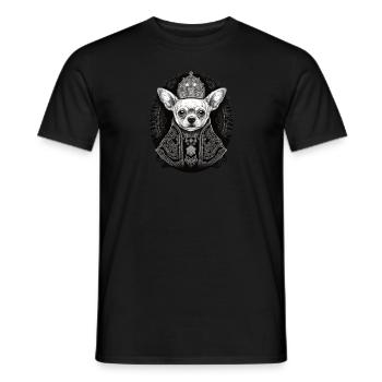 Chihuahua - Chien Pape Église Prêtre Catholique - T-shirt homme - noir - Devant - AI Model Male 178 light (178cm)