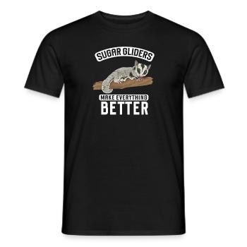 Short-headed glider Sugar Glider - Men's T-Shirt - black - Front - AI Model Male 178 light (178cm)