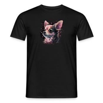 Chihuahua | Pink Jolie Rose Maman Femme ignon - T-shirt homme - noir - Devant - AI Model Male 178 light (178cm)