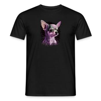 Chihuahua | Pink Jolie Rose Maman Femme ignon - T-shirt homme - noir - Devant - AI Model Male 178 light (178cm)