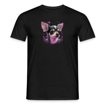 Chihuahua | Pink Jolie Rose Maman Femme ignon - T-shirt homme - noir - Devant - AI Model Male 178 light (178cm)