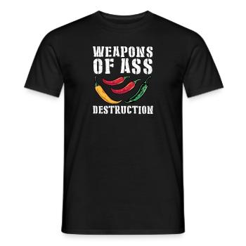 Chili Pepper Lover Spicy Food Weapons Of Ass Destr - Männer T-Shirt - Schwarz - Vorne - AI Model Male 178 light (178cm)