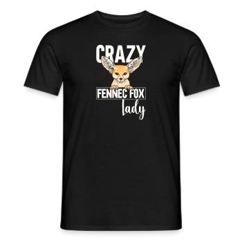 Fennek Fuchs Fennec Fox Wüstenfuchs - Männer T-Shirt - Schwarz - Vorne - AI Model Male 178 light (178cm)
