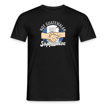 Pas guatémaltèque mais un voyageur de campagne solidaire - T-shirt homme - noir - Devant - AI Model Male 178 light (178cm)