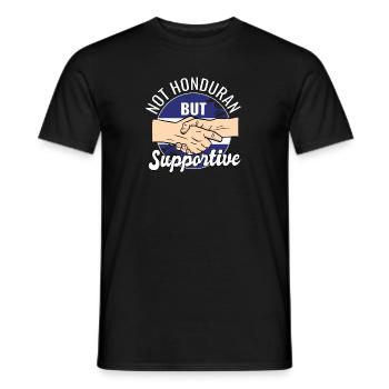 Pas hondurien mais un voyageur de campagne solidaire - T-shirt homme - noir - Devant - AI Model Male 178 light (178cm)