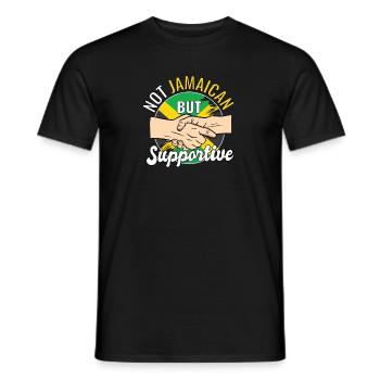 Pas jamaïcain mais voyageur de campagne solidaire - T-shirt homme - noir - Devant - AI Model Male 178 light (178cm)
