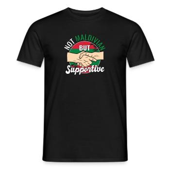 Pas maldivien mais un voyageur de campagne solidaire - T-shirt homme - noir - Devant - AI Model Male 178 light (178cm)