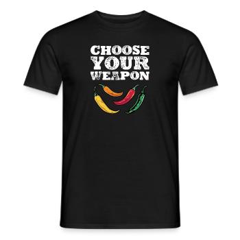 Drôle Choisissez votre arme Piment piment épicé chaud Lo - T-shirt homme - noir - Devant - AI Model Male 178 light (178cm)