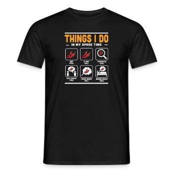 Chili Pepper Things I Do In My Spare Time Men Spic - Männer T-Shirt - Schwarz - Vorne - AI Model Male 178 light (178cm)