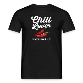 Red Pepper Spicy Food Funny Chili Lover Spice Up Y - Men's T-Shirt - black - Front - AI Model Male 178 light (178cm)