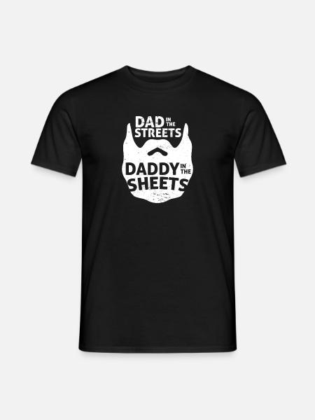 Funny Bearded Man Dad In The Streets Dad In The - Männer T-Shirt - Schwarz