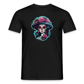 La Catrina - Men's T-Shirt - black - Front - AI Model Male 178 light (178cm)