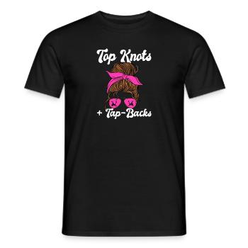 Indoor cycling bike workout - Men's T-Shirt - black - Front - AI Model Male 178 light (178cm)