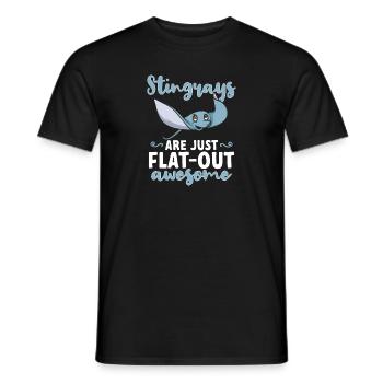 Raies pastenagues, raies manta, raies océaniques, raies - T-shirt homme - noir - Devant - AI Model Male 178 light (178cm)