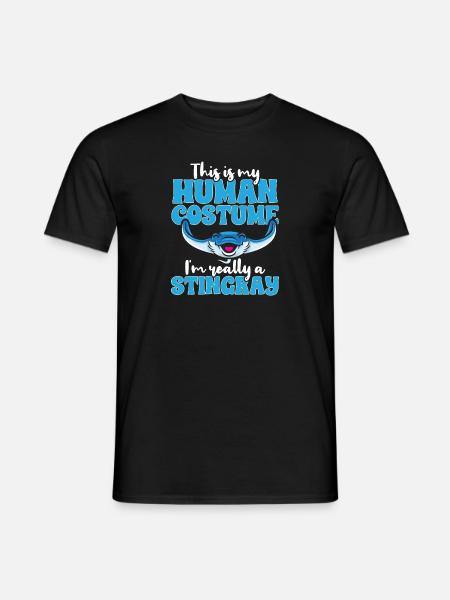 Stachelrochen Mantarochen Ozean Rochen - Männer T-Shirt - Schwarz
