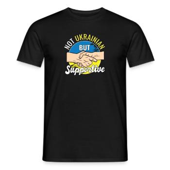 Pas ukrainien mais un voyageur de campagne solidaire - T-shirt homme - noir - Devant - AI Model Male 178 light (178cm)