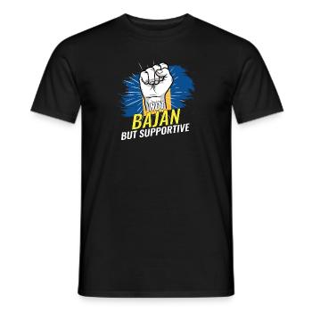 Pas Bajan mais un pays de soutien de la Barbade - T-shirt homme - noir - Devant - AI Model Male 178 light (178cm)
