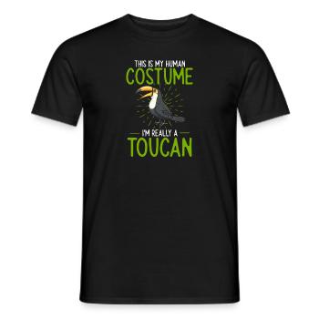 Toucan Bird Rainforest - Men's T-Shirt - black - Front - AI Model Male 178 light (178cm)