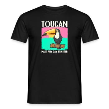 Toucan Bird Rainforest - Men's T-Shirt - black - Front - AI Model Male 178 light (178cm)