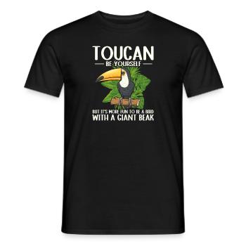 Toucan Bird Rainforest - Men's T-Shirt - black - Front - AI Model Male 178 light (178cm)