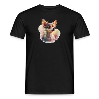 Chihuahua | Welpe Mama Lustiger Hund Niedlich - Männer T-Shirt - Schwarz - Vorne - AI Model Male 178 light (178cm)