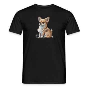Chihuahua | Welpe Mama Lustiger Hund Niedlich - Männer T-Shirt - Schwarz - Vorne - AI Model Male 178 light (178cm)