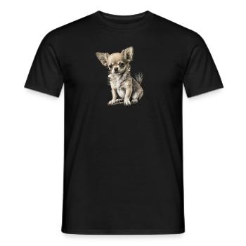 Chihuahua | Welpe Mama Lustiger Hund Niedlich - Männer T-Shirt - Schwarz - Vorne - AI Model Male 178 light (178cm)
