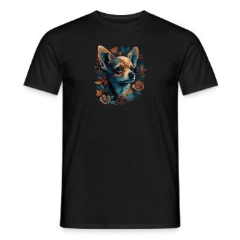 Chihuahua | Colorful Art Dog Puppy - Men's T-Shirt - black - Front - AI Model Male 178 light (178cm)