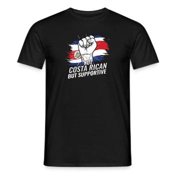 Pas le drapeau du Costa Rica mais un soutien au drapeau du Costa Rica - T-shirt homme - noir - Devant - AI Model Male 178 light (178cm)