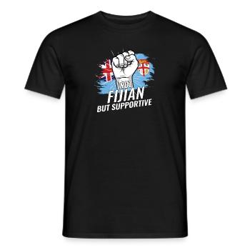 Pas fidjien mais un pays de drapeau fidjien favorable - T-shirt homme - noir - Devant - AI Model Male 178 light (178cm)
