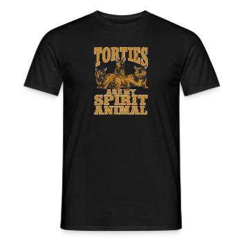 Schildpatt Katze Tortoiseshell Cat Tortie - Männer T-Shirt - Schwarz - Vorne - AI Model Male 178 light (178cm)
