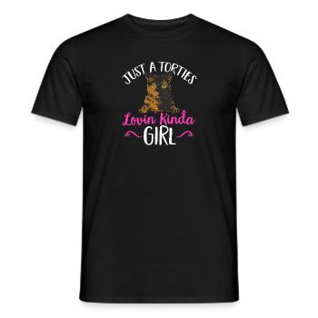 Schildpatt Katze Tortoiseshell Cat Tortie - Männer T-Shirt - Schwarz - Vorne - AI Model Male 178 light (178cm)