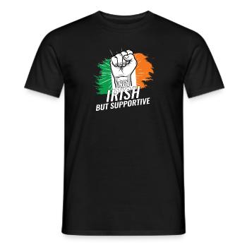 Not Irish But Supportive Ireland Flag Country - Männer T-Shirt - Schwarz - Vorne - AI Model Male 178 light (178cm)