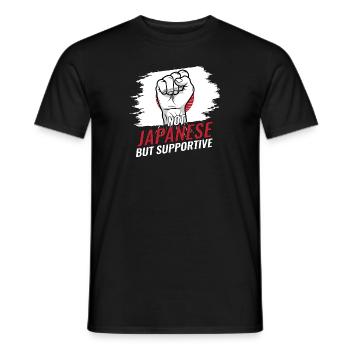 Pas japonais mais favorable au Japon - T-shirt homme - noir - Devant - AI Model Male 178 light (178cm)