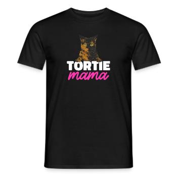 Schildpatt Katze Tortoiseshell Cat Tortie - Männer T-Shirt - Schwarz - Vorne - AI Model Male 178 light (178cm)
