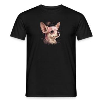Chihuahua Puppy | Pretty Pink Dog Girly Mom Women - Men's T-Shirt - black - Front - AI Model Male 178 light (178cm)