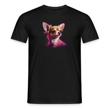 Chihuahua | Pink Jolie Rose Maman Femme ignon - T-shirt homme - noir - Devant - AI Model Male 178 light (178cm)