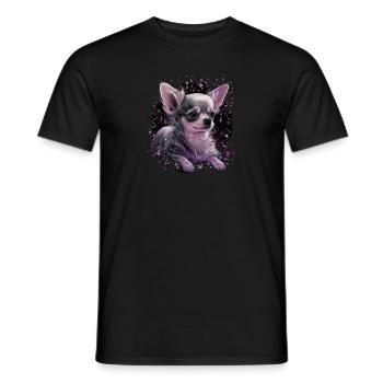 Chihuahua | Pink Jolie Rose Maman Femme ignon - T-shirt homme - noir - Devant - AI Model Male 178 light (178cm)