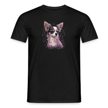 Chihuahua | Pink Jolie Rose Maman Femme ignon - T-shirt homme - noir - Devant - AI Model Male 178 light (178cm)