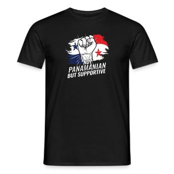 Pas panaméen mais favorable au Panama - T-shirt homme - noir - Devant - AI Model Male 178 light (178cm)